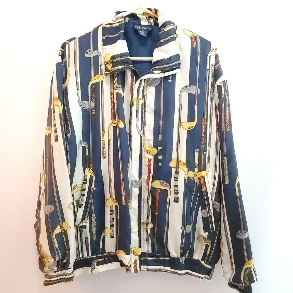 Vintage Kim Rogers Sport 100% Silk Bomber Jacket Size M